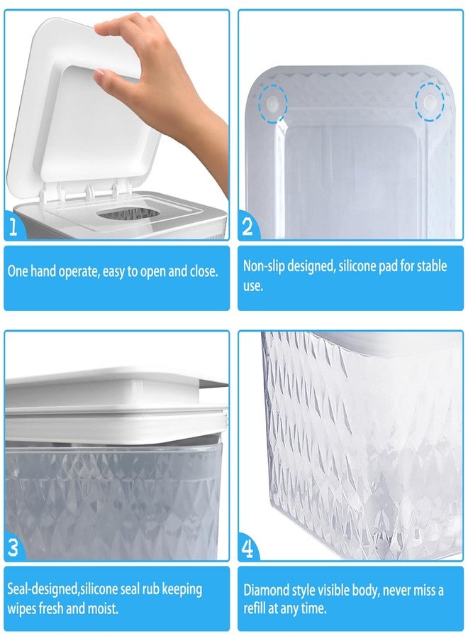AWGOU Wet Baby Wipes Dispenser - Large Capacity Wipe Holder Seal-Designed Dust-Proof Wet Wipes Container Keep Diaper Wipes Fresh - Image 2